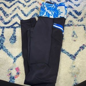 Lululemon Run Tights - Blue floral waist